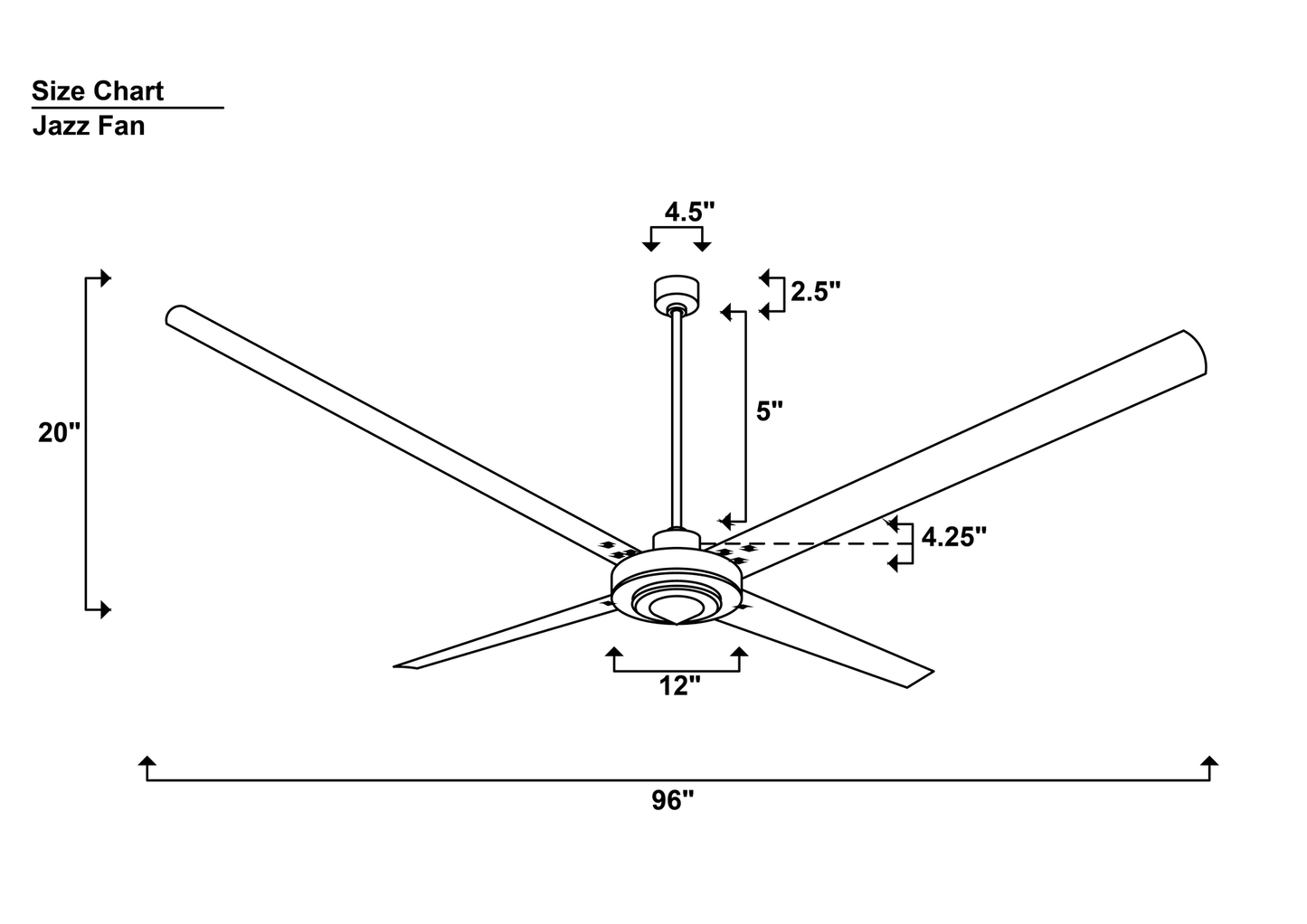 Jazz 8 Blade Ceiling Fan By The Fan Studio