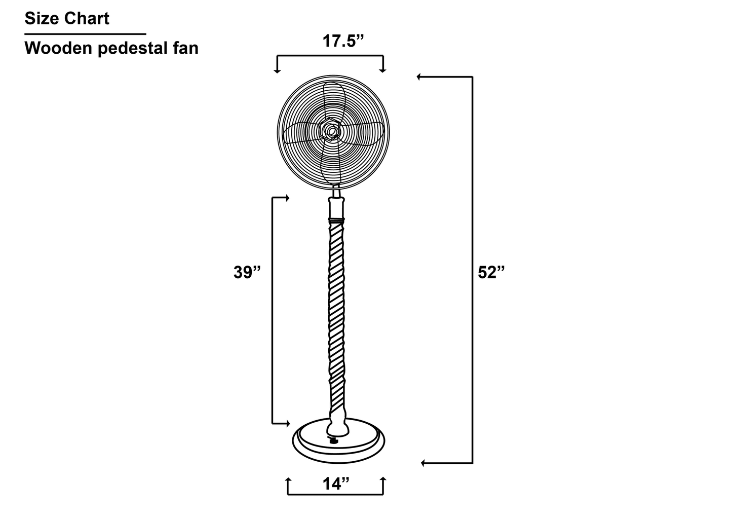 Pedestal Wooden Fan By The Fan Studio